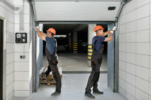 spring and cable check of garage door